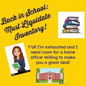 Liquidating Inventory! I’m Back in School and Need to Simplify!